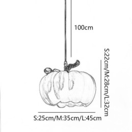 Lámpara colgante de calabaza retro japonesa, luces de techo creativas