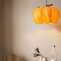 Lámpara colgante de calabaza retro japonesa, luces de techo creativas