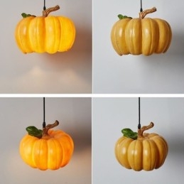 Lámpara colgante de calabaza retro japonesa, luces de techo creativas