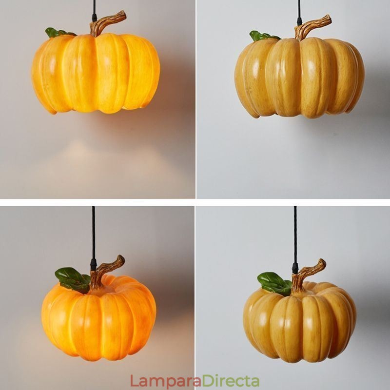 Lámpara colgante de calabaza retro japonesa, luces de techo creativas