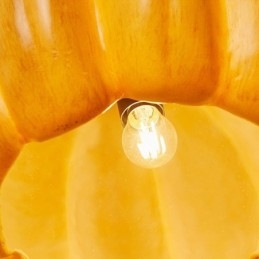 Lámpara colgante de calabaza retro japonesa, luces de techo creativas