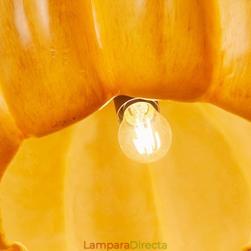 Lámpara colgante de calabaza retro japonesa, luces de techo creativas