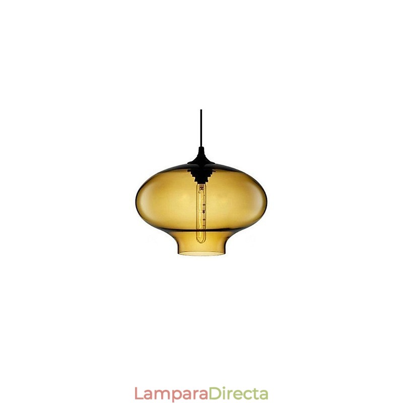Lámpara colgante con diseño de burbujas, 1 luz, minimalista, de hierro pintado