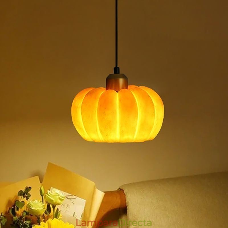 Lámpara colgante de calabaza de una sola cabeza, lámpara de techo retro japonesa