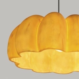 Lámpara colgante de calabaza de una sola cabeza, lámpara de techo retro japonesa