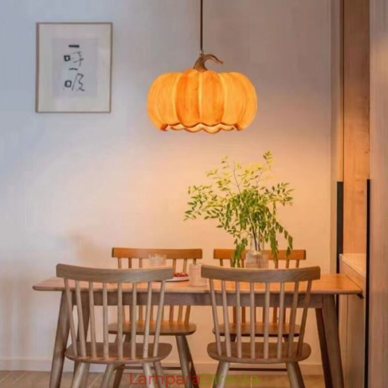 Lámpara colgante de calabaza creativa, lámpara de techo retro japonesa.