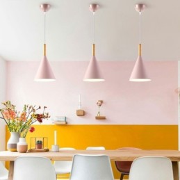 Lámpara colgante nórdica Macaron de un solo cabezal