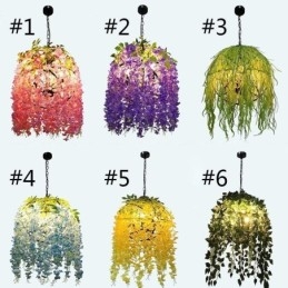 Lámpara de araña moderna de estilo industrial decorativa con luz vegetal para tienda de música