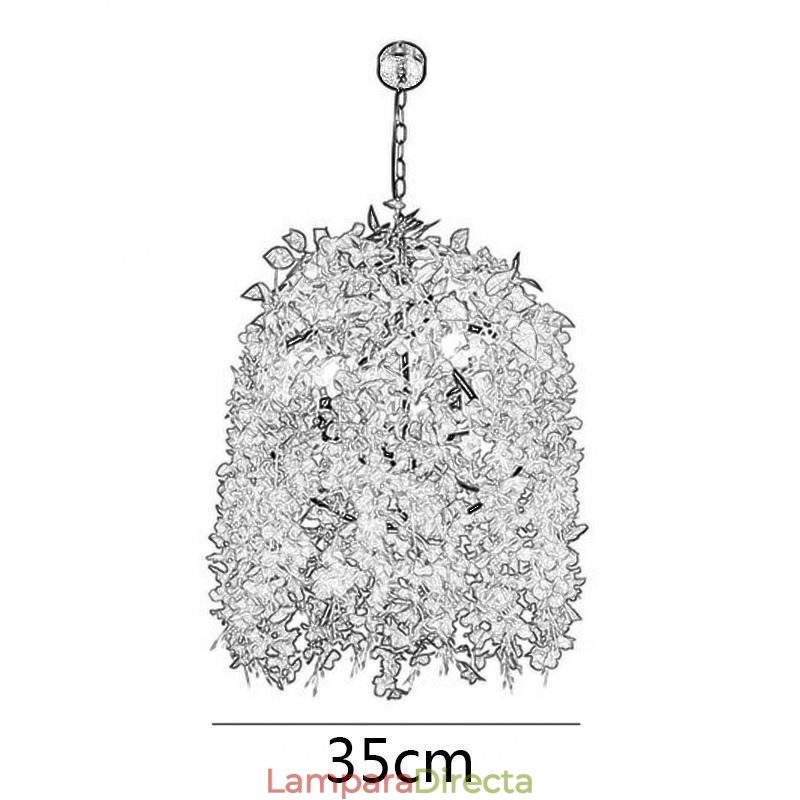 Lámpara de araña moderna de estilo industrial decorativa con luz vegetal para tienda de música