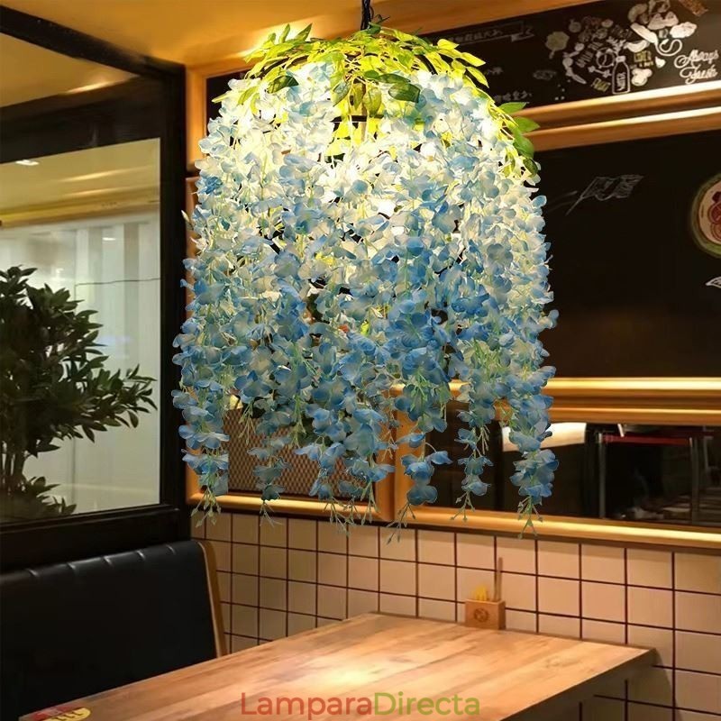 Lámpara de araña moderna de estilo industrial decorativa con luz vegetal para tienda de música