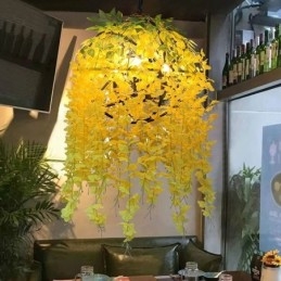 Lámpara de araña moderna de estilo industrial decorativa con luz vegetal para tienda de música