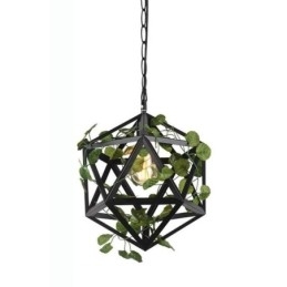Lámpara colgante industrial vintage de hierro con forma de jaula de pájaros