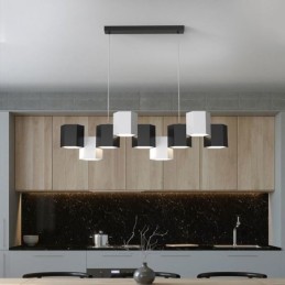Lámpara colgante hexagonal moderna con combinación creativa