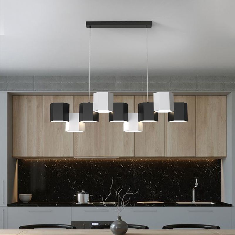 Lámpara colgante hexagonal moderna con combinación creativa