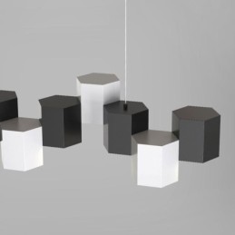Lámpara colgante hexagonal moderna con combinación creativa