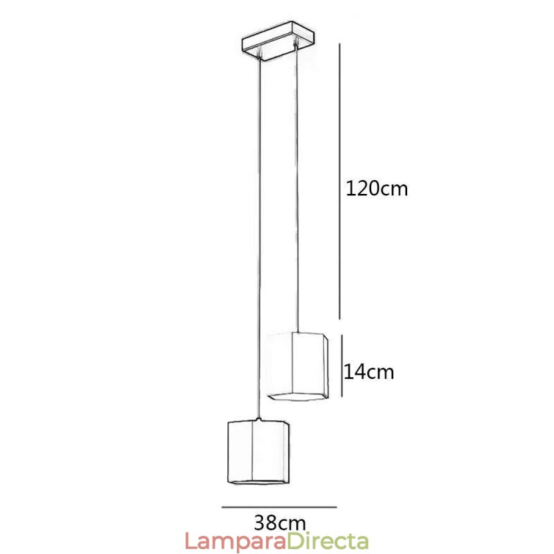 Lámpara colgante hexagonal moderna y sencilla