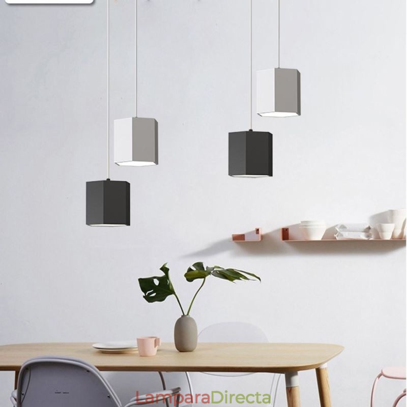 Lámpara colgante hexagonal moderna y sencilla