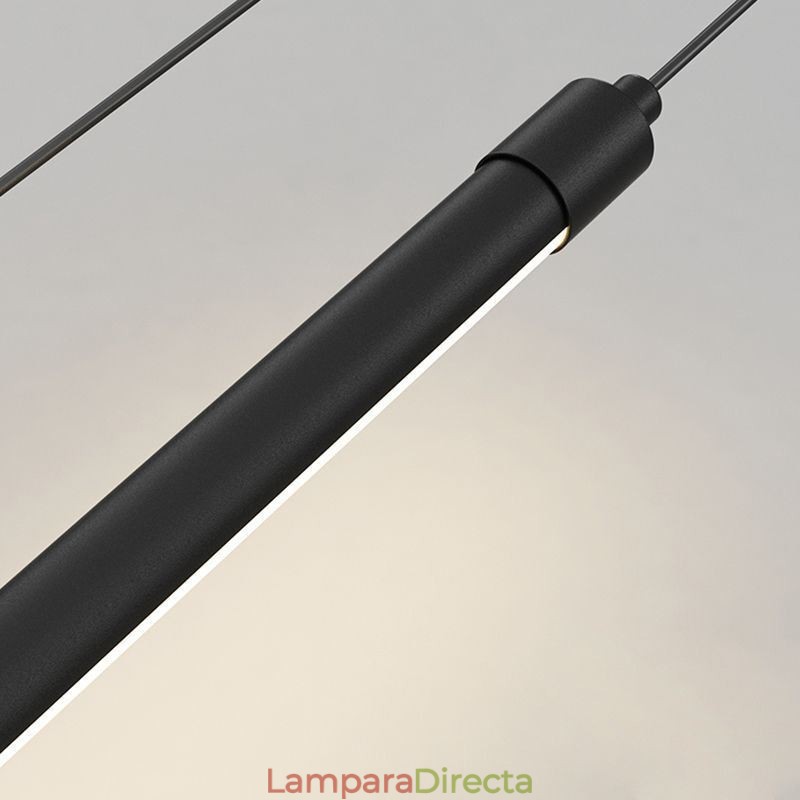 Lámpara colgante nórdica de tubo largo, lámpara colgante de isla