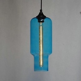 Lámpara colgante moderna de cristal con diseño de burbujas marrones