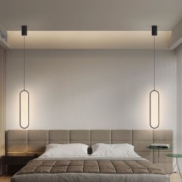 Lámpara colgante moderna minimalista ovalada