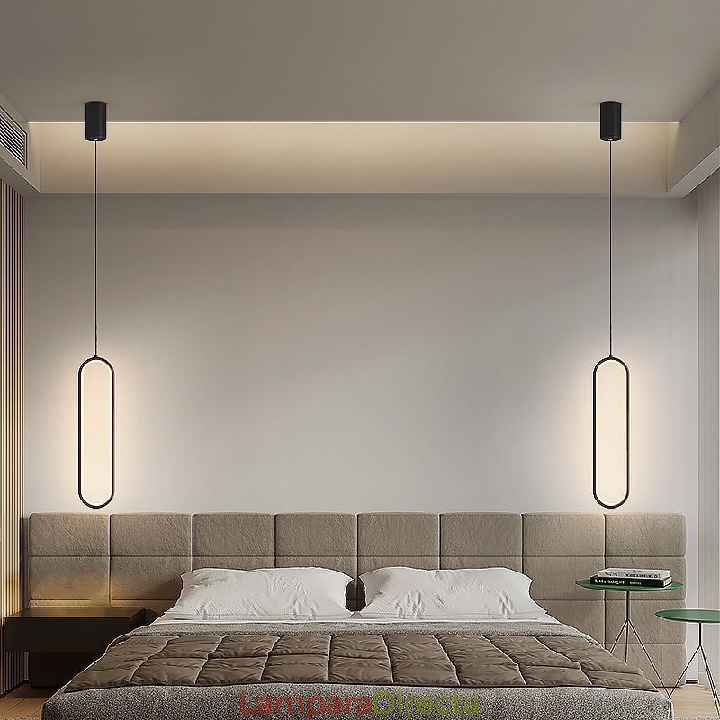 Lámpara colgante moderna minimalista ovalada