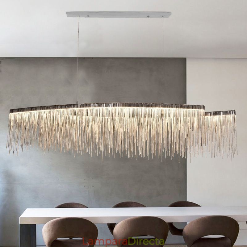 Lámpara colgante moderna con borlas creativas para cafetería
