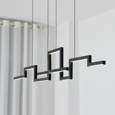 Lámpara colgante moderna de acrílico negro Lámpara colgante moderna de acrílico negro