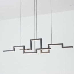 Lámpara colgante moderna de acrílico negro