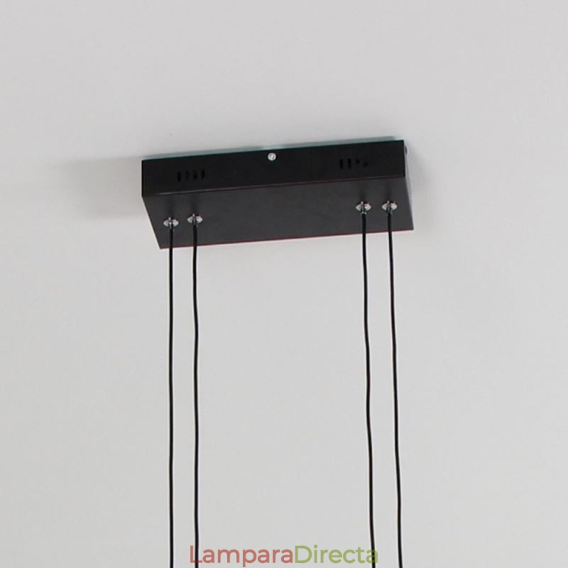 Lámpara colgante moderna con marco de acrílico negro