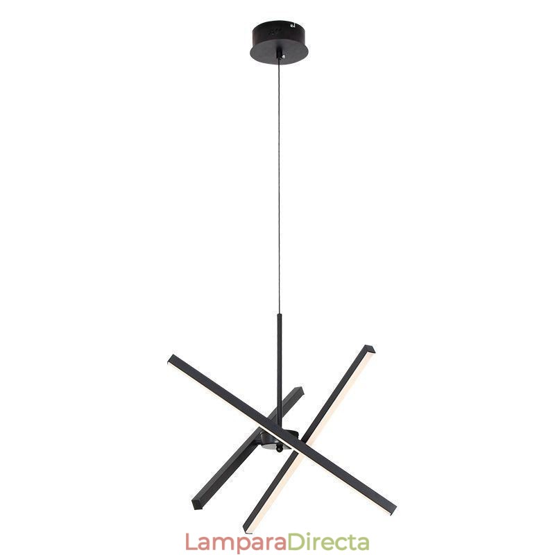 Lámpara colgante moderna con tira negra regulable