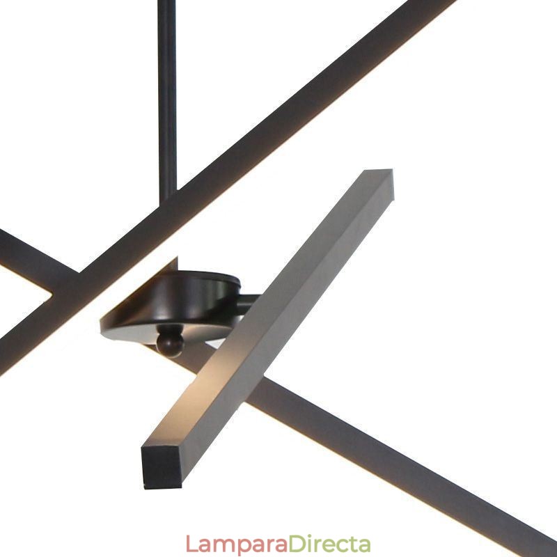 Lámpara colgante moderna con tira negra regulable