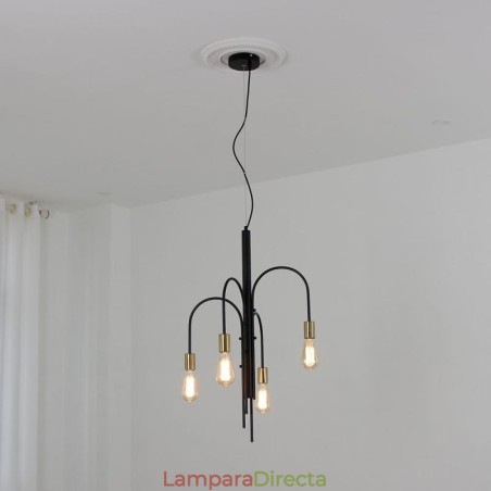 Lámpara de araña de hierro moderna, lámpara colgante de hierro simple Lámpara de araña de hierro moderna, lámpara colgante de hierro simple