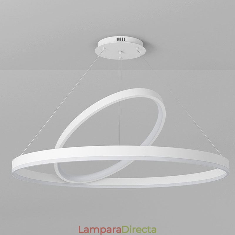 Lámpara colgante moderna de acrílico con anillos circulares