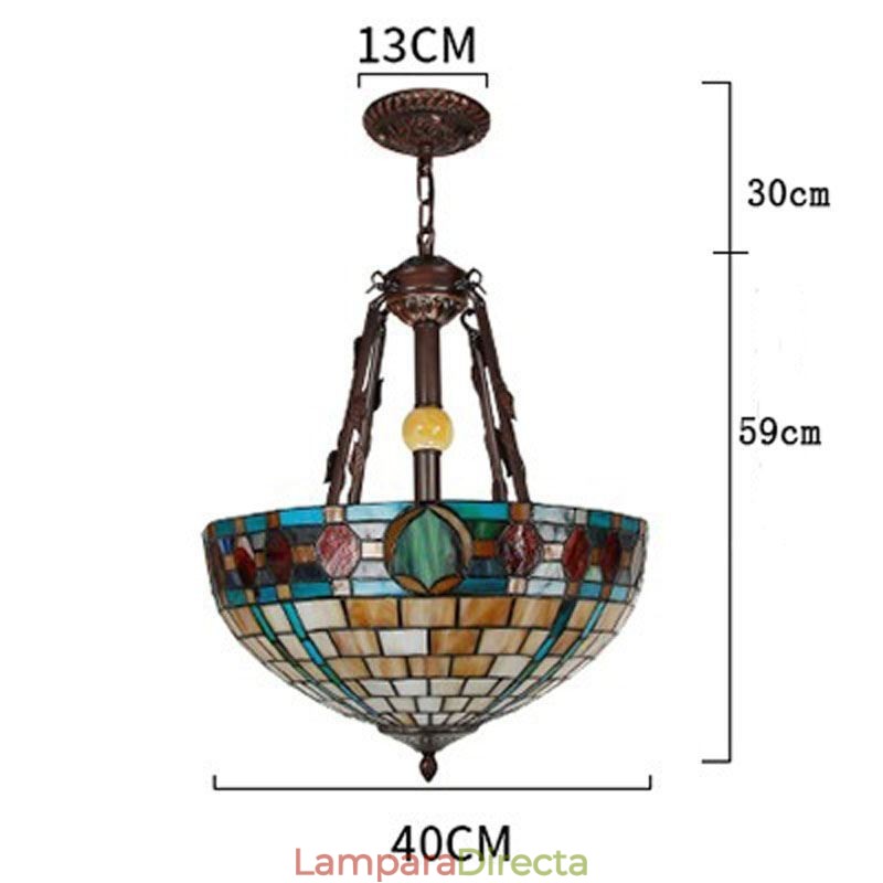 Lámpara colgante decorativa de vitrales