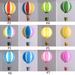 Lámpara colgante de globo aerostático colorido, luz decorativa acrílica