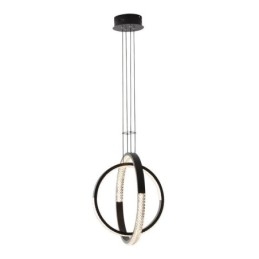 Lámpara de araña moderna de 2 anillos con iluminación colgante para comedor