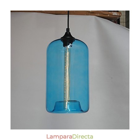 Lámpara colgante minimalista de hierro con diseño de botella, 1 luz Lámpara colgante minimalista de hierro con diseño de botella, 1 luz