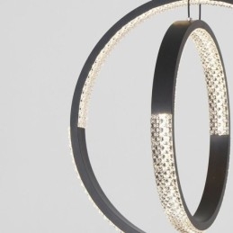 Lámpara de araña moderna de 2 anillos con iluminación colgante para comedor