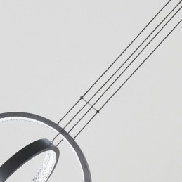 Lámpara de araña moderna de 2 anillos con iluminación colgante para comedor
