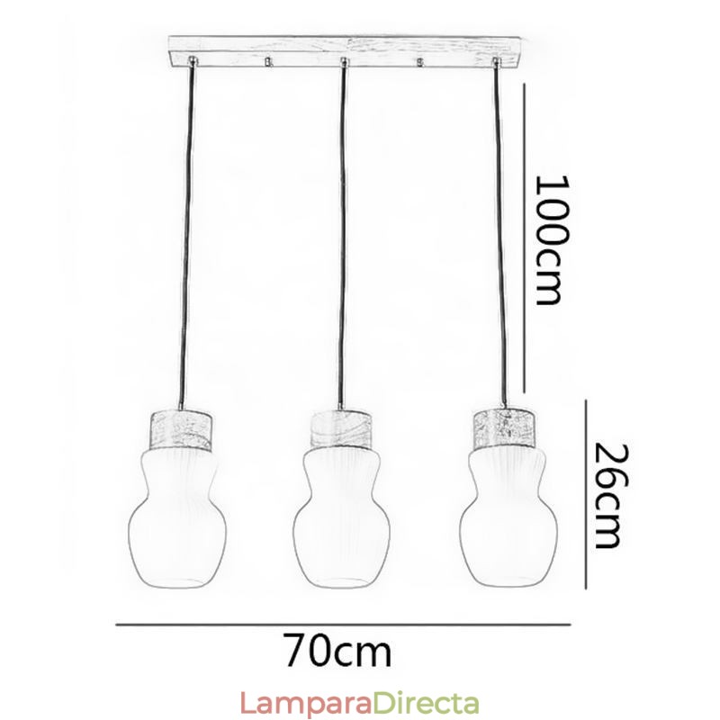 Lámpara colgante de cristal japonesa con decoración creativa.