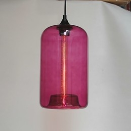 Lámpara colgante minimalista de hierro con diseño de botella, 1 luz