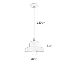 Lámpara colgante de madera japonesa para sombreros