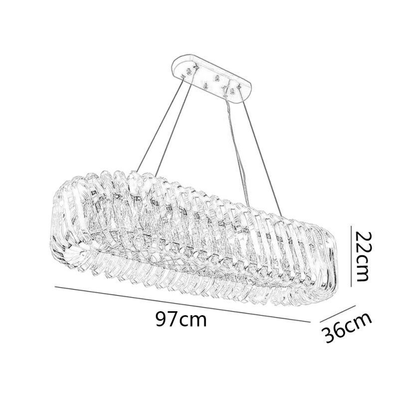 Lámpara colgante de cristal de lujo estilo europeo