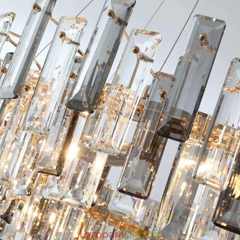 Lámpara colgante de cristal de lujo de estilo europeo