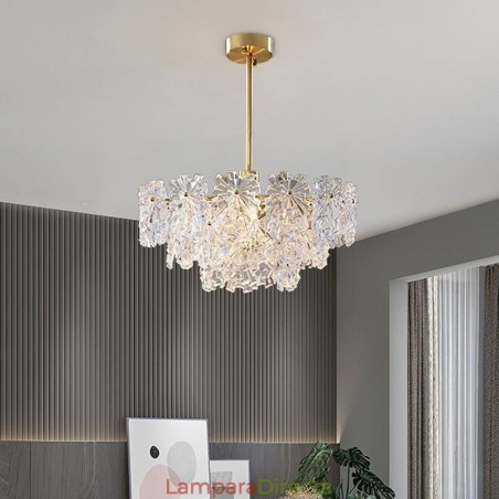 Lámpara colgante de lujo para decoración del hogar, lámpara de araña de cristal para sala de estar Lámpara colgante de lujo para decoración del hogar, lámpara de araña de cristal para sala de estar