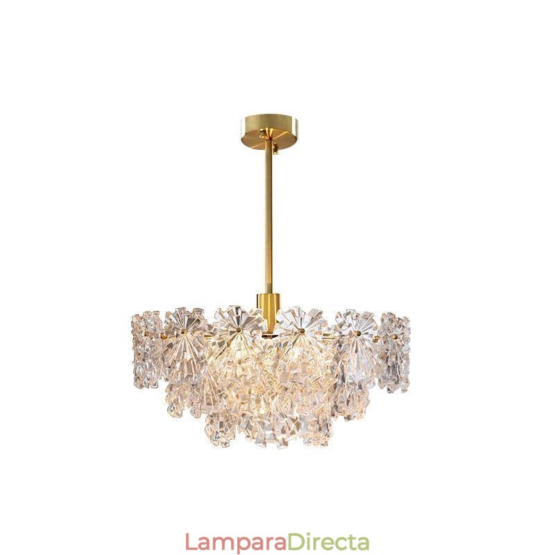 Lámpara colgante de lujo para decoración del hogar, lámpara de araña de cristal para sala de estar