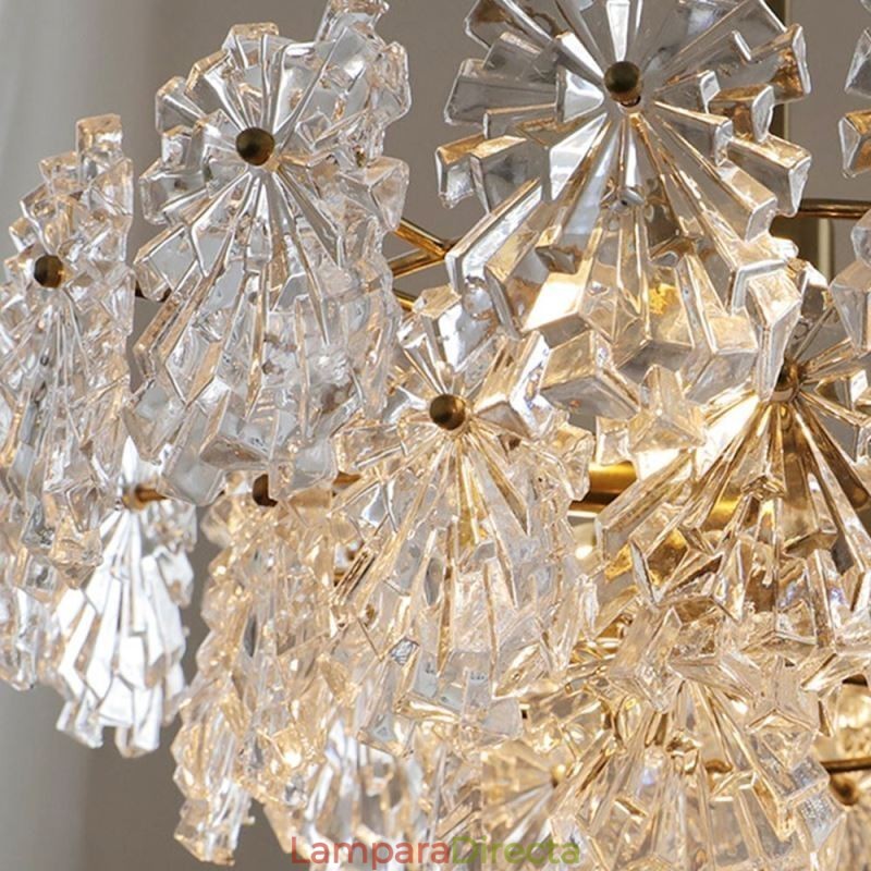 Lámpara colgante de lujo para decoración del hogar, lámpara de araña de cristal para sala de estar