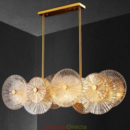 Lámpara colgante moderna de cristal con forma de disco de chispa y fuegos artificiales, iluminación para decoración del hogar Lámpara colgante moderna de cristal con forma de disco de chispa y fuegos artificiales, iluminación para decoración del hogar