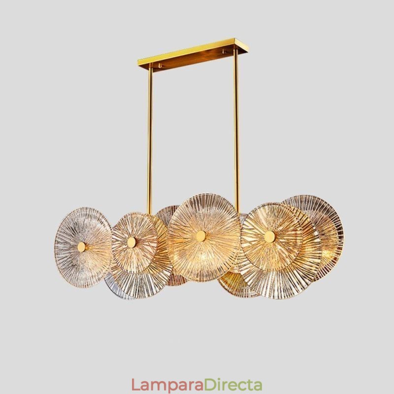 Lámpara colgante moderna de cristal con forma de disco de chispa y fuegos artificiales, iluminación para decoración del hogar