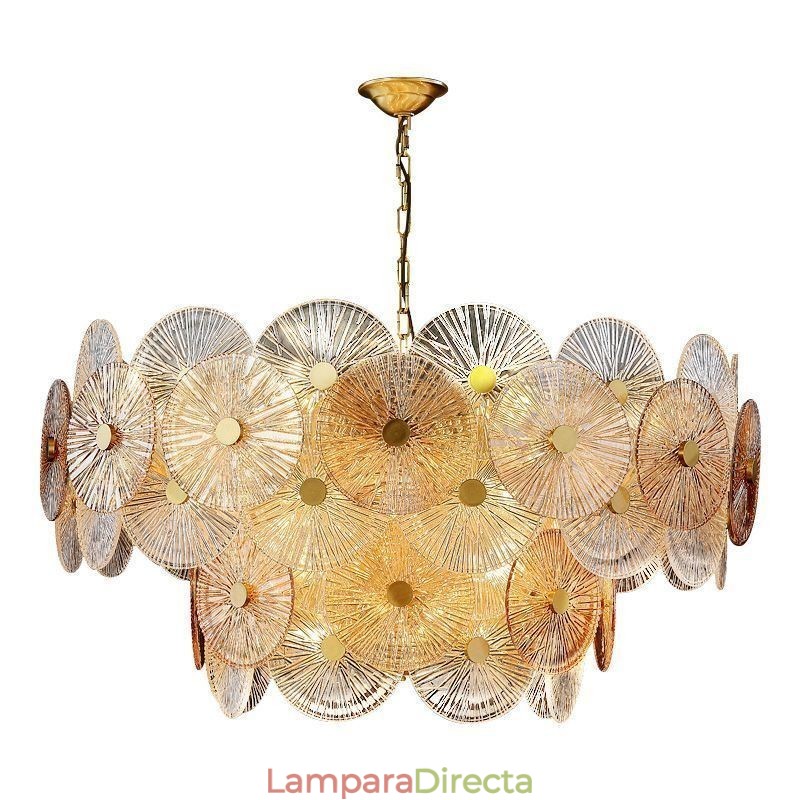 Lámpara colgante moderna de cristal con forma de disco de chispa y fuegos artificiales, iluminación decorativa para el hogar